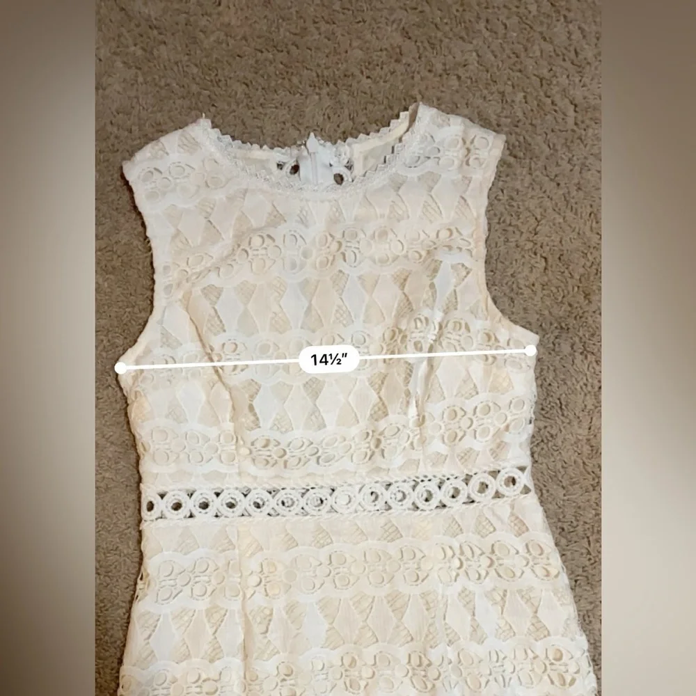 Lulus White Crochet Lace Sleeveless Bodycon Dress Size M - Picture 13 of 13